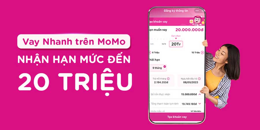 vay tiền nhanh trên ứng dụng momo