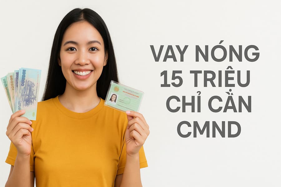 vay nóng 15 triệu chỉ cần cmnd
