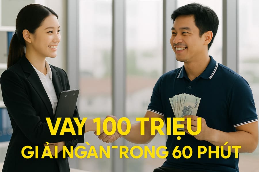 Vay 100 triệu giải ngân trong 60 phút