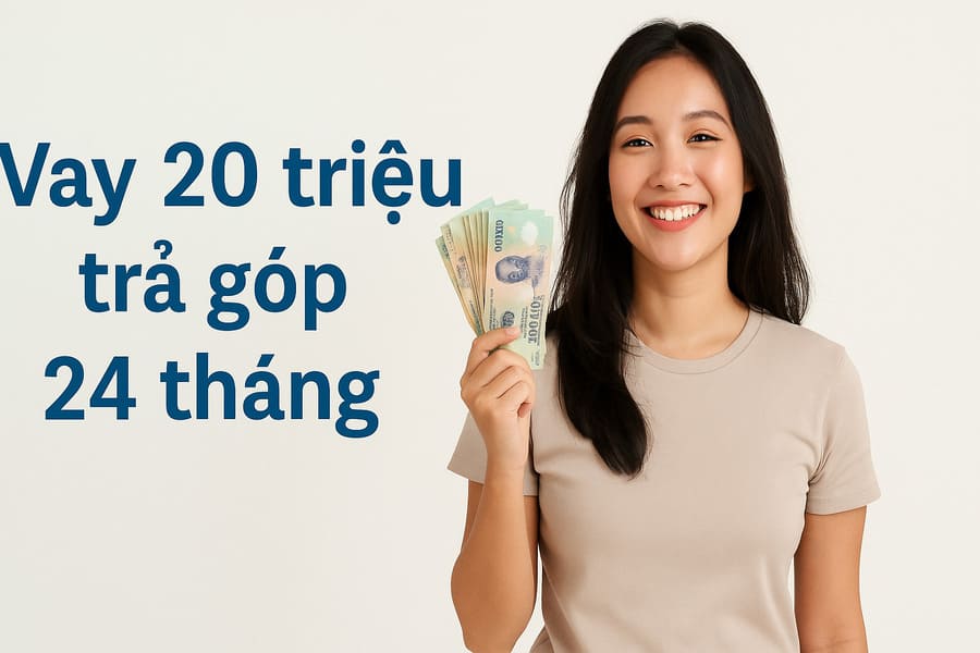 Vay 20 triệu trả góp 24 tháng