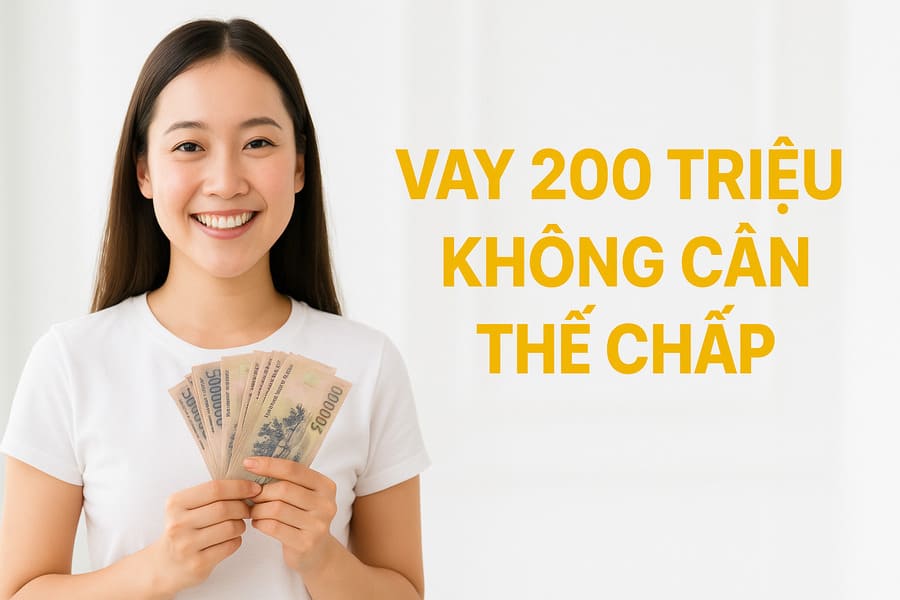 Vay 200 triệu không cần thế chấp