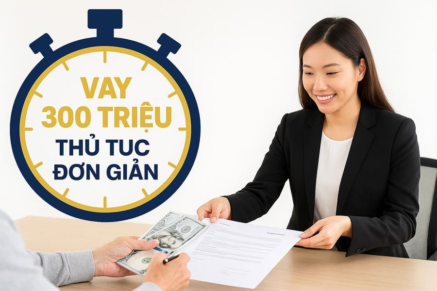 Vay 300 triệu thủ tục đơn giản