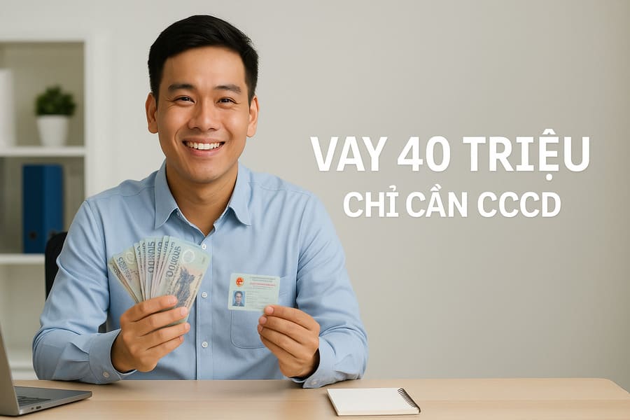 Vay 40 triệu chỉ cần CCCD