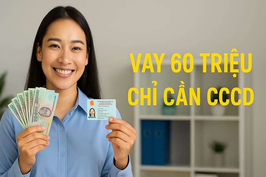 Vay nóng 60 triệu chỉ cần CCCD