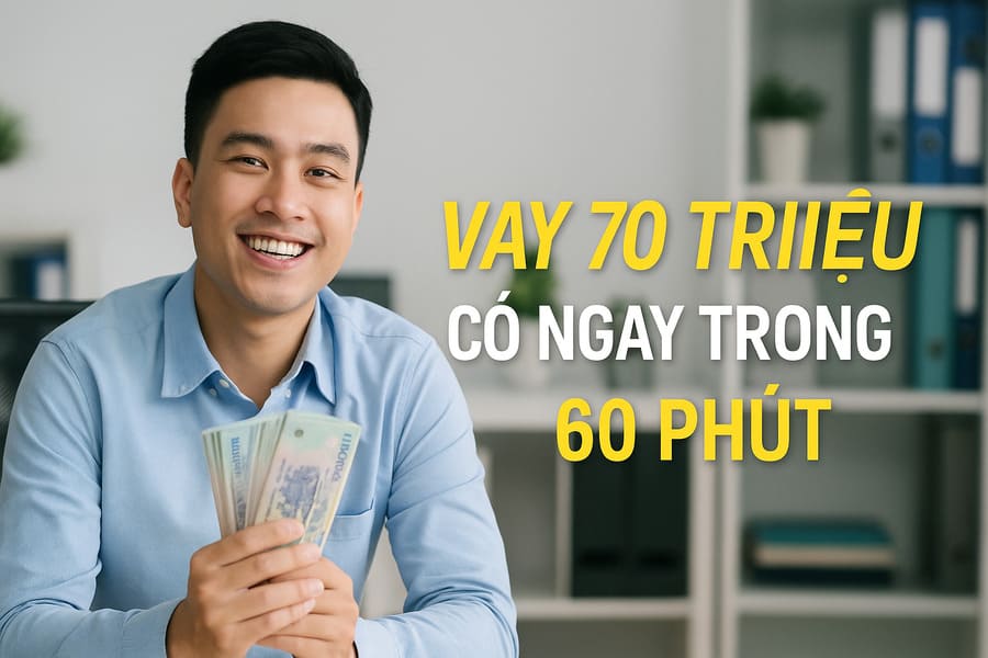 Vay 70 triệu giải ngân trong 60 phút