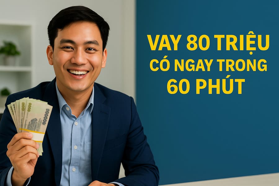 vay 80 triệu giải ngân trong 60 phút