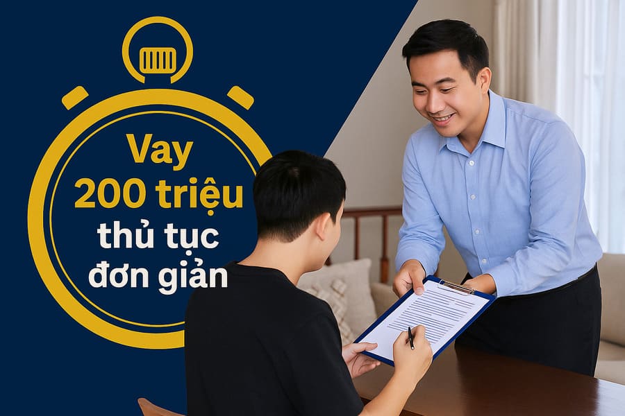 Vay nhanh 200 triệu thủ tục đơn giản
