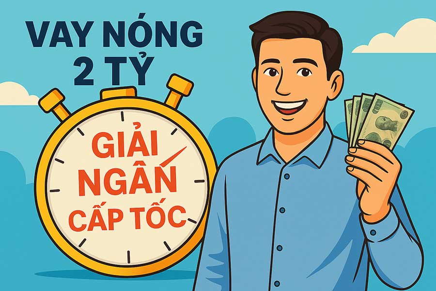 vay nóng 2 tỷ không thế chấp